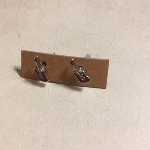 Guitar stud earrings